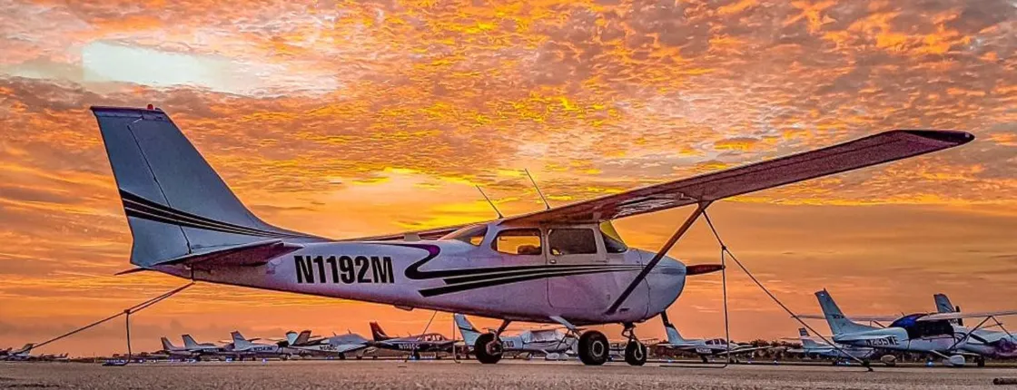 Miami private sunset airplane tour with champagne