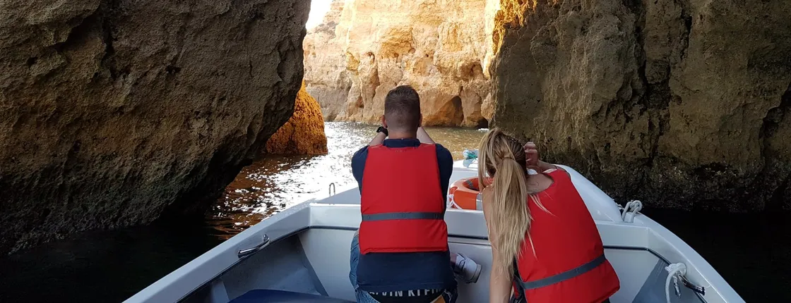 Ponta da Piedade grottos small-group boat tour