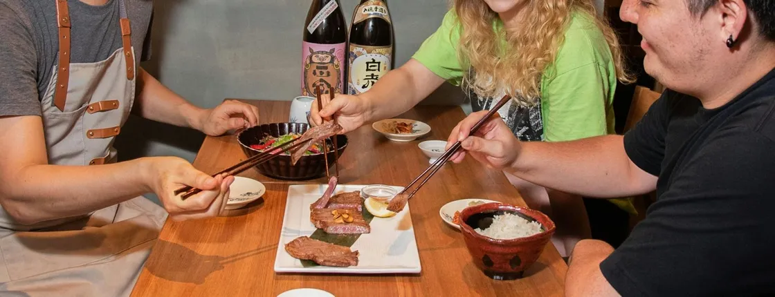 Wagyu and sake pairing dinner in Shinjuku