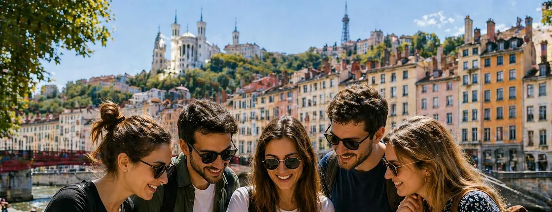 Lyon city outdoor mystery game through historic streets