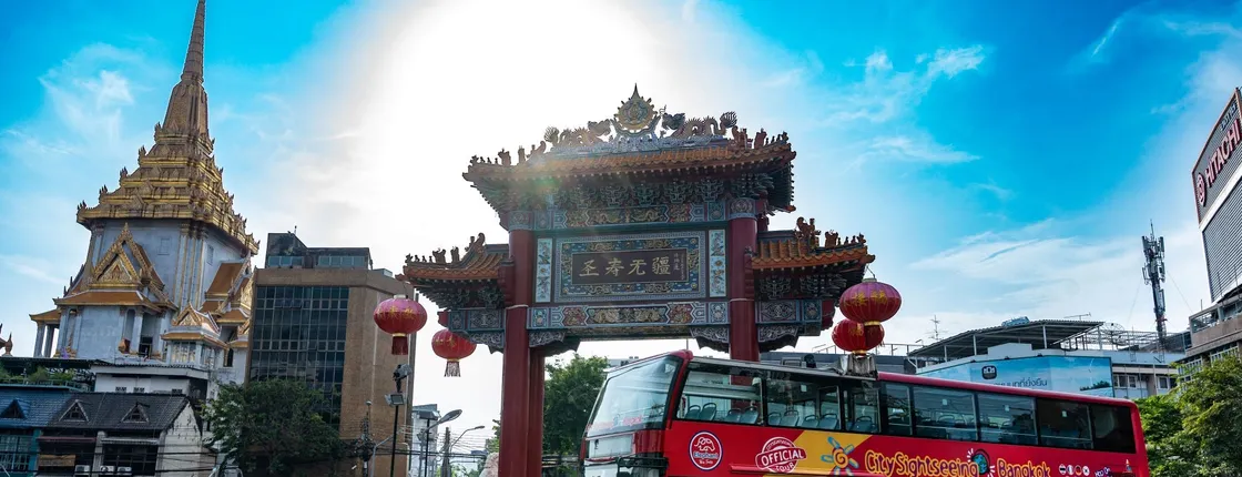 City Sightseeing hop-on hop-off bus tour of Bangkok