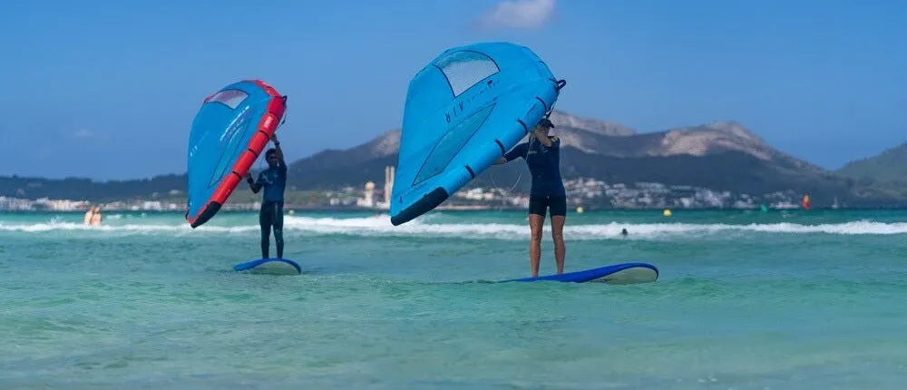 Beginner wingsurfing session in Majorca with Watersports Mallorca