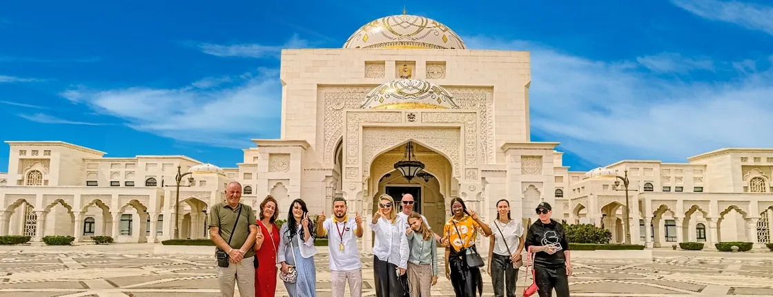 Sheikh Zayed Mosque and Qasr Al Watan guided tour with pickup
