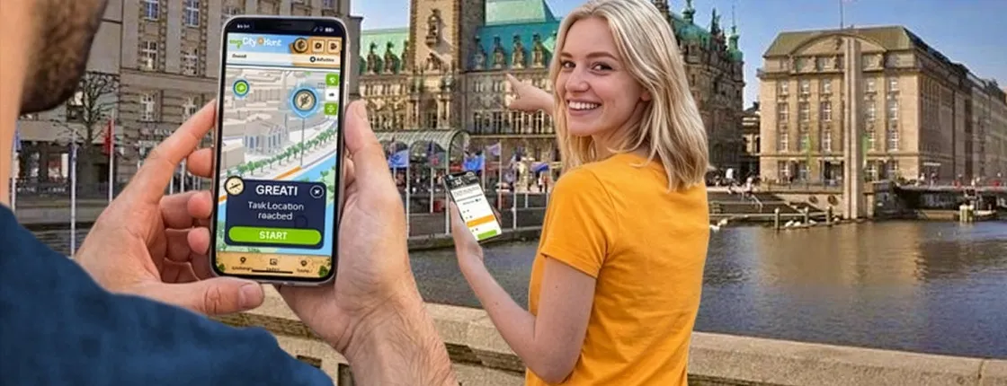 Self-guided digital scavenger hunt in Hamburg-Altstadt