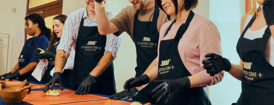 Traditional Kürtőskalács Chimney Cake Workshop in Budapest