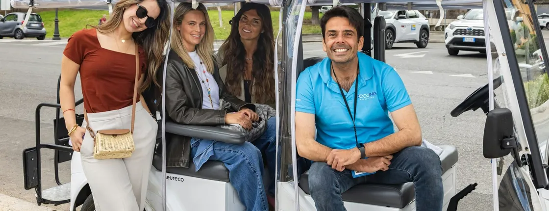 Rome main attractions exclusive golf cart tour