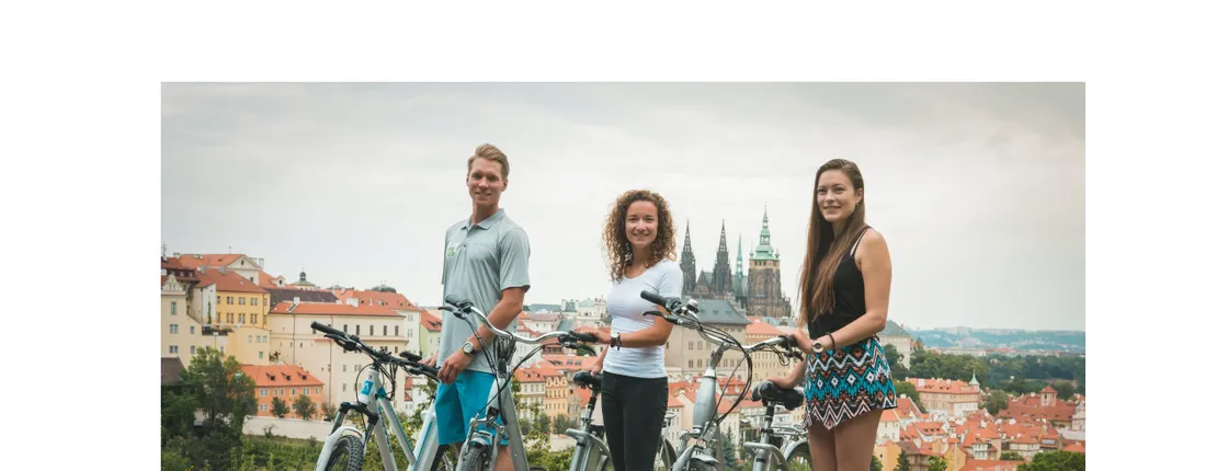 Private e-bike Prague highlights tour with pickup