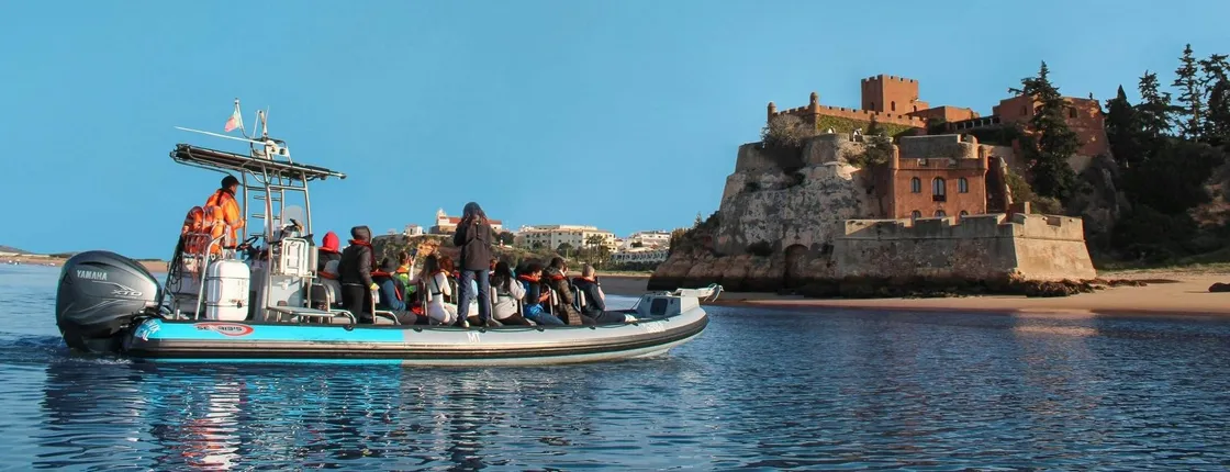 Benagil Sea Caves boat tour at sunrise from Portimão