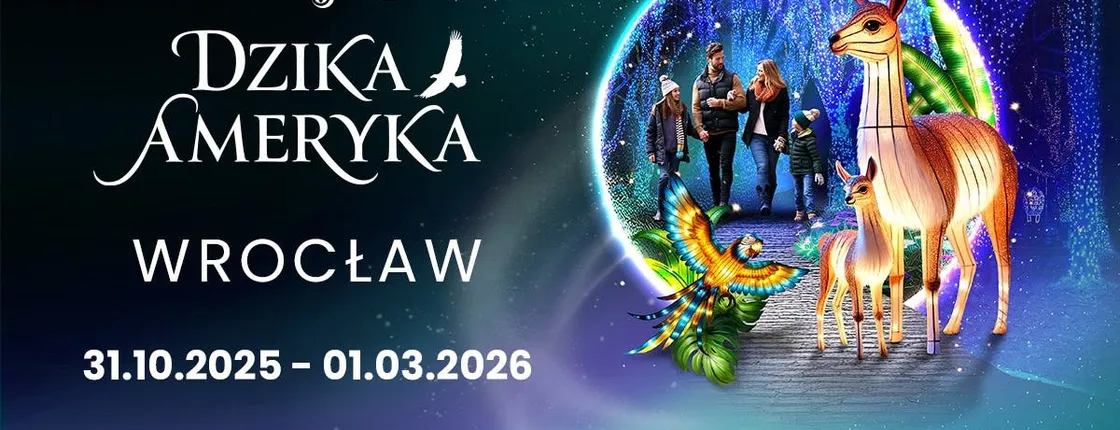 Wild America Garden of Lights exhibition at Zoo Wrocław