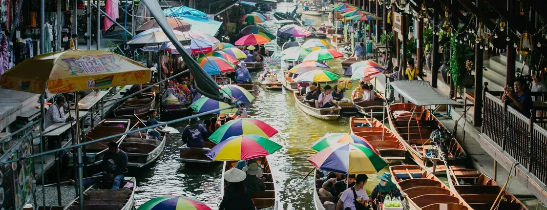 Damnoen Saduak Floating Market and Maeklong Railway Market guided tour