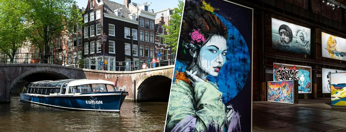 Amsterdam city canal cruise and STRAAT Museum entry ticket
