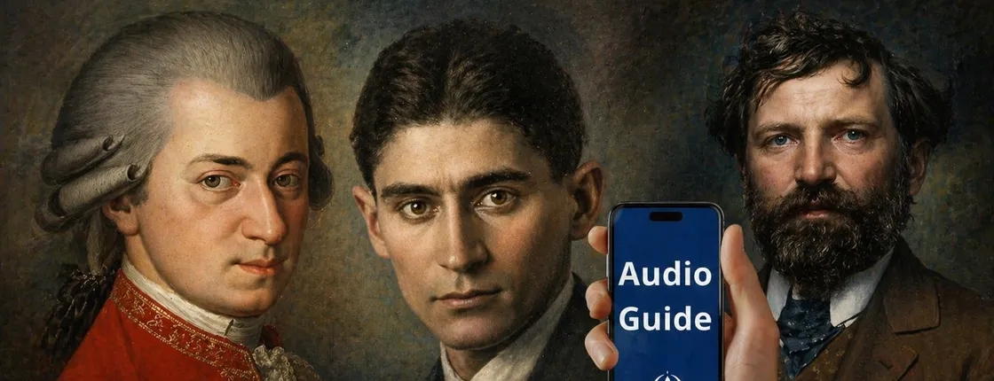 Prague artists museum experience: Kafka, Mucha and Mozart