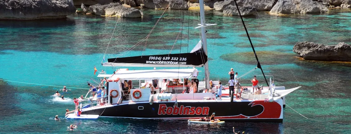 Robinson catamaran dolphin-watching ticket in Northern Majorca