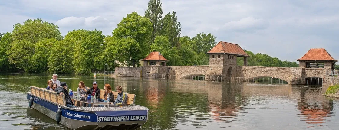 Leipzig city sightseeing cruise by motorboat