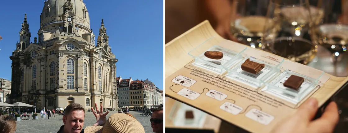 Dresden historical city walking guided tour with Chocolate Museum ticket
