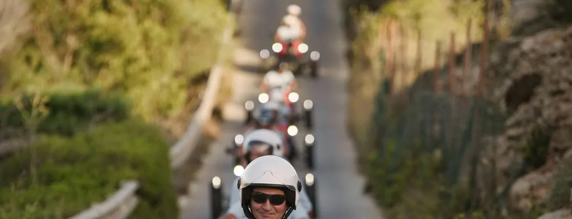 Gozo Three-wheeled motorbike guided sunset tour with Comino swim stop