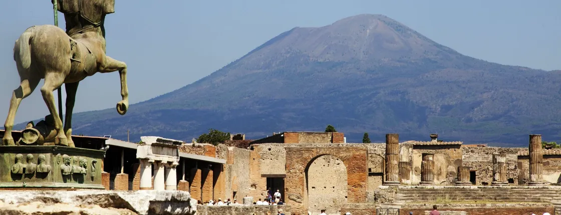 Pompeii and Vesuvius semi-private tour by bus from Naples