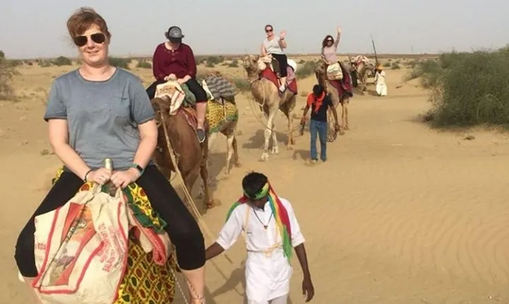 Non Touristic Half Day Camel Safari Thar Desert Sunset