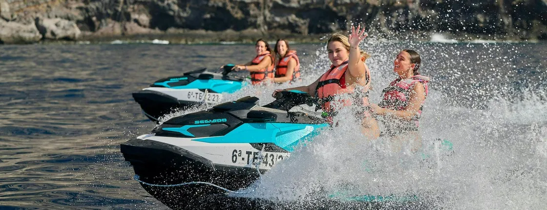 Guided jet ski tour along Los Gigantes Cliffs in Tenerife