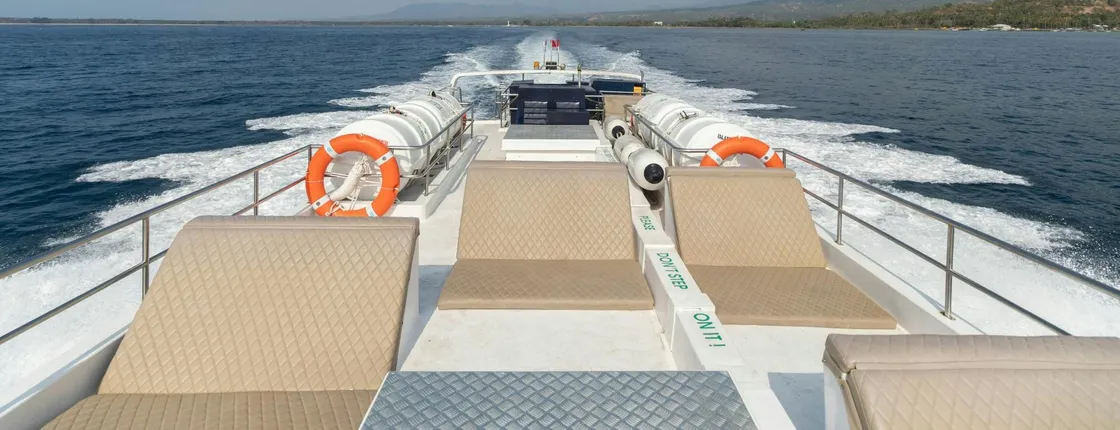 Fast boat ticket from Padang Bai to Lombok or Gili T with transfer by BWS