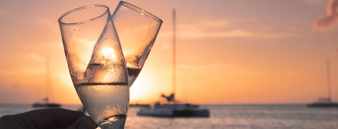 Sunset cruise with BlueFinn catamaran in Curaçao
