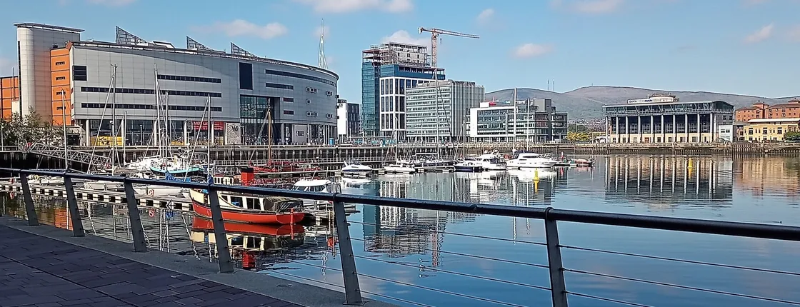Exploring Belfast's Titanic Quarter on a self-guided audio tour