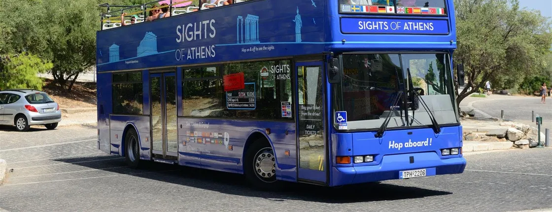 Combo hop-on hop-off bus in Athens, Piraeus and beaches