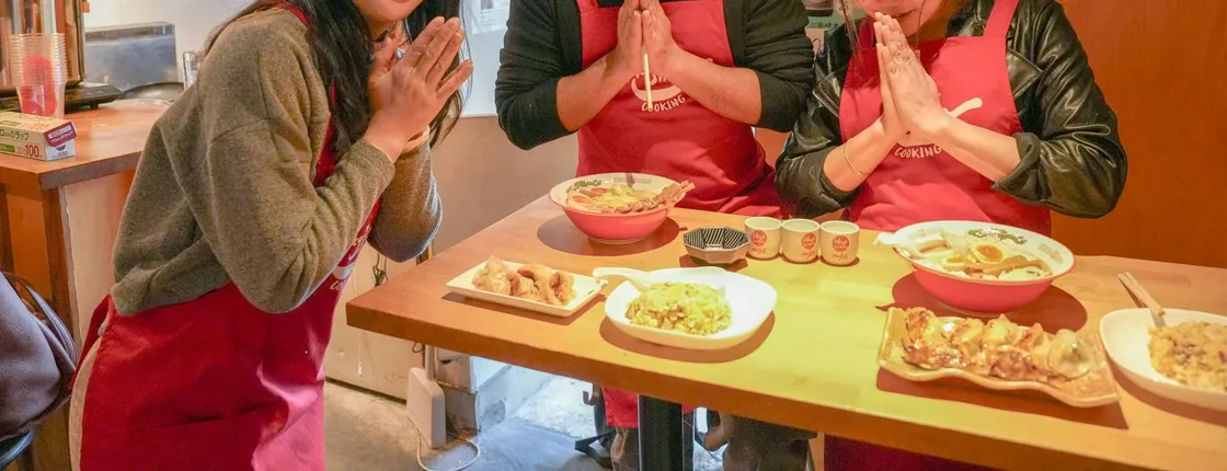 Kyoto ramen and gyoza cooking class with professional chefs