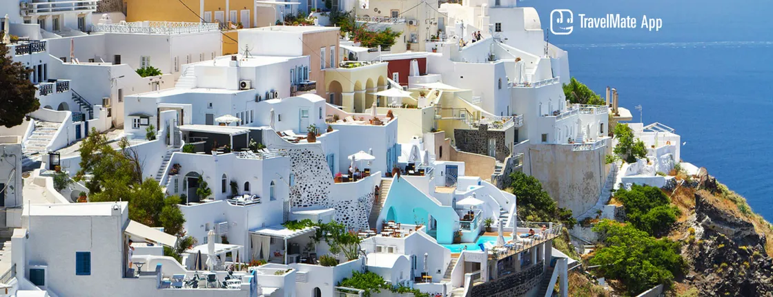 Santorini audio guide with TravelMate app