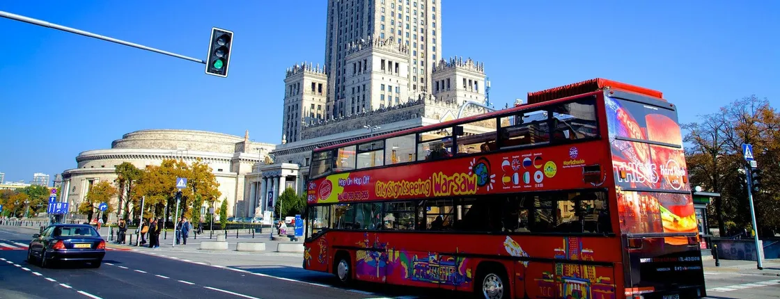 City Sightseeing hop-on hop-off bus tour of Warsaw