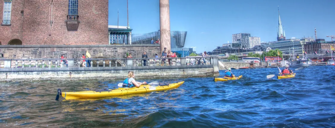 Downtown Stockholm kayaking tour