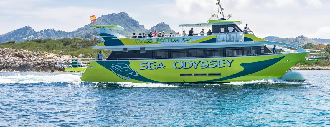 Boat Trip on a Glassbottom Catamaran from Font de Sa Cala