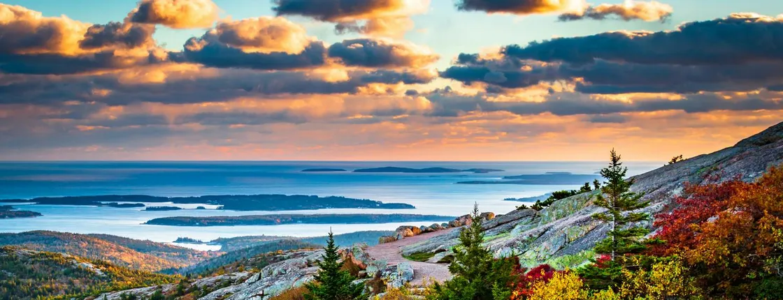 Audio-guided driving to Acadia National Park