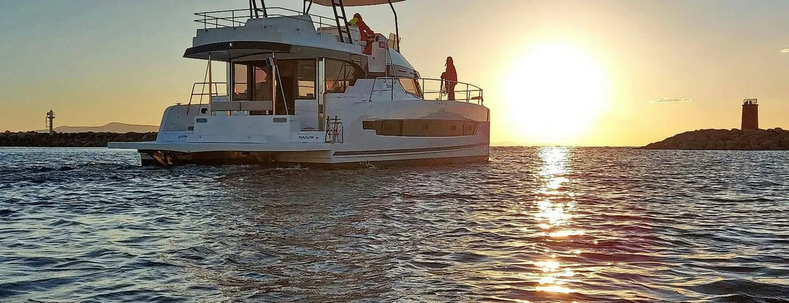 Madeira south coast catamaran cruise at sunset