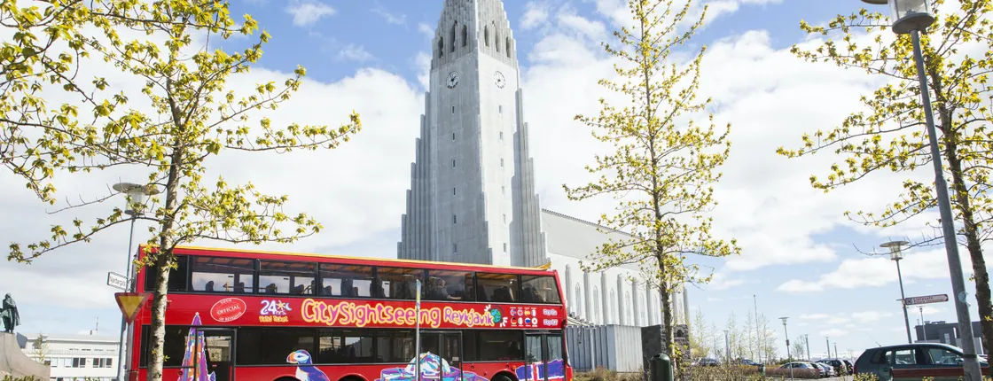 City Sightseeing hop-on hop-off bus tour of Reykjavik