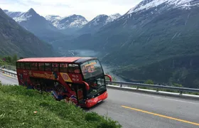 City Sightseeing hop-on hop-off bus tour of Geiranger