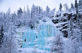 Korouoma Canyon Frozen Waterfalls 