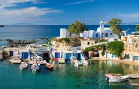 Private Sunset in Milos on a Motorboat