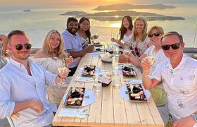 Santorini Wine Adventure with 12 Wine Tastings, Tapas and Sunset