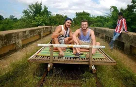 Afternoon tour by tuk tuk to bamboo train,bat cave,killing cave,countryside.