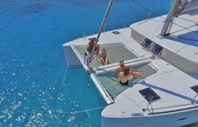 Luxury Catamaran Cruise from Athens with Traditional Greek Meal and BBQ