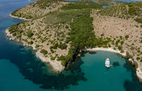 Boat trip from Corfu to Sivota with local lunch, Blue Lagoon and optional transfers