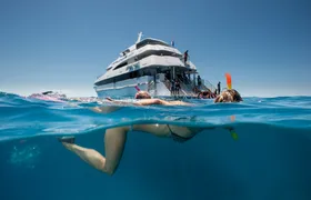 Great Barrier Reef cruise with scenic helicopter flight