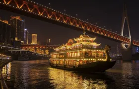 Private Yangtze River cruise by night in Chongqing