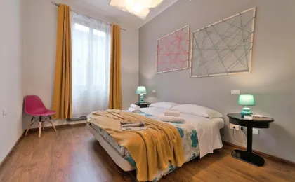happy apartment in lively area