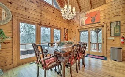 Walk to Golfing: Grand Maggie Valley Cabin!