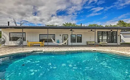 Trendy Fredericksburg Pad w/ Pool & Valley Views!