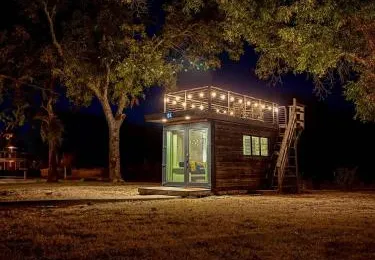 Yellow Blue Elegant Container Tiny House