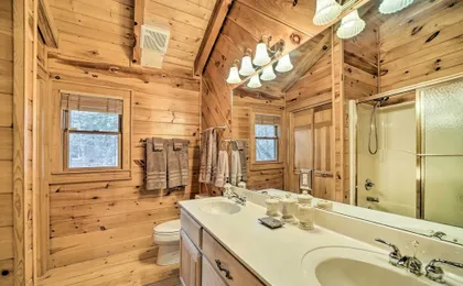 Walk to Golfing: Grand Maggie Valley Cabin!