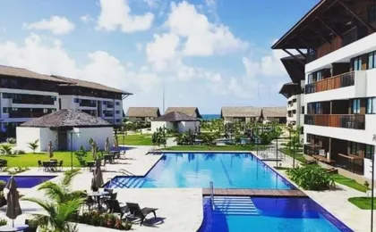 Luxuoso Flat 3 Quartos, Terreo, No Cupe Beach Living - Beira Mar de Porto de Galinhas
